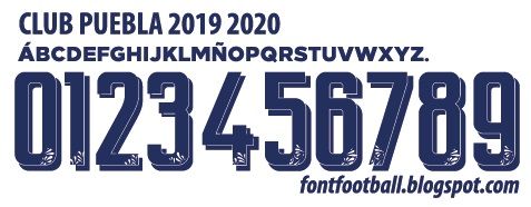 Font Vector Club Puebla 2019 2020 kit_0