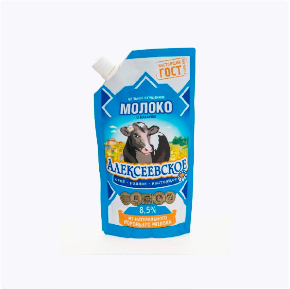 (Сгущенка Алексеевское с сахаром) 8,5%  650г_0