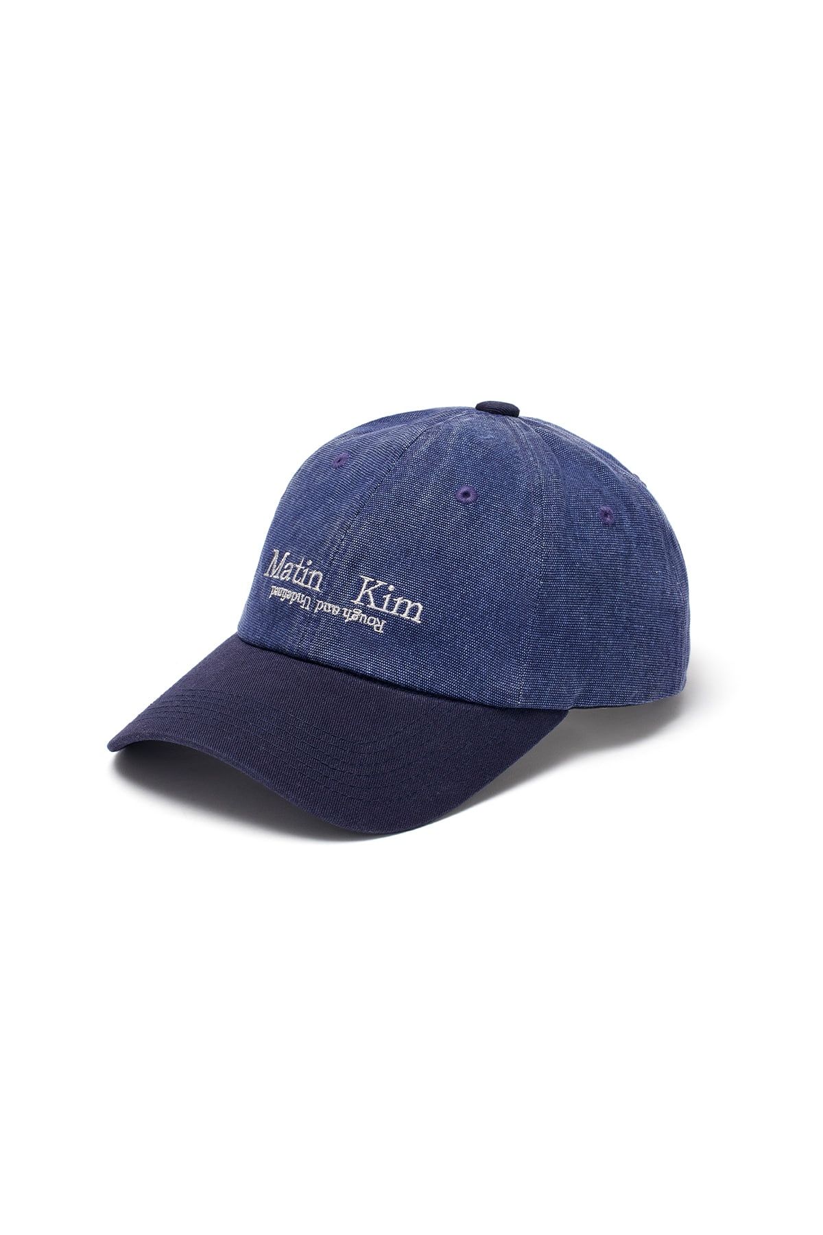 ★Matin Kim★WASHED OXFORD TWO TONE BALL CAP WASHED OXFORD TWO TONE BALL CAP IN NAVY – Matin Kim