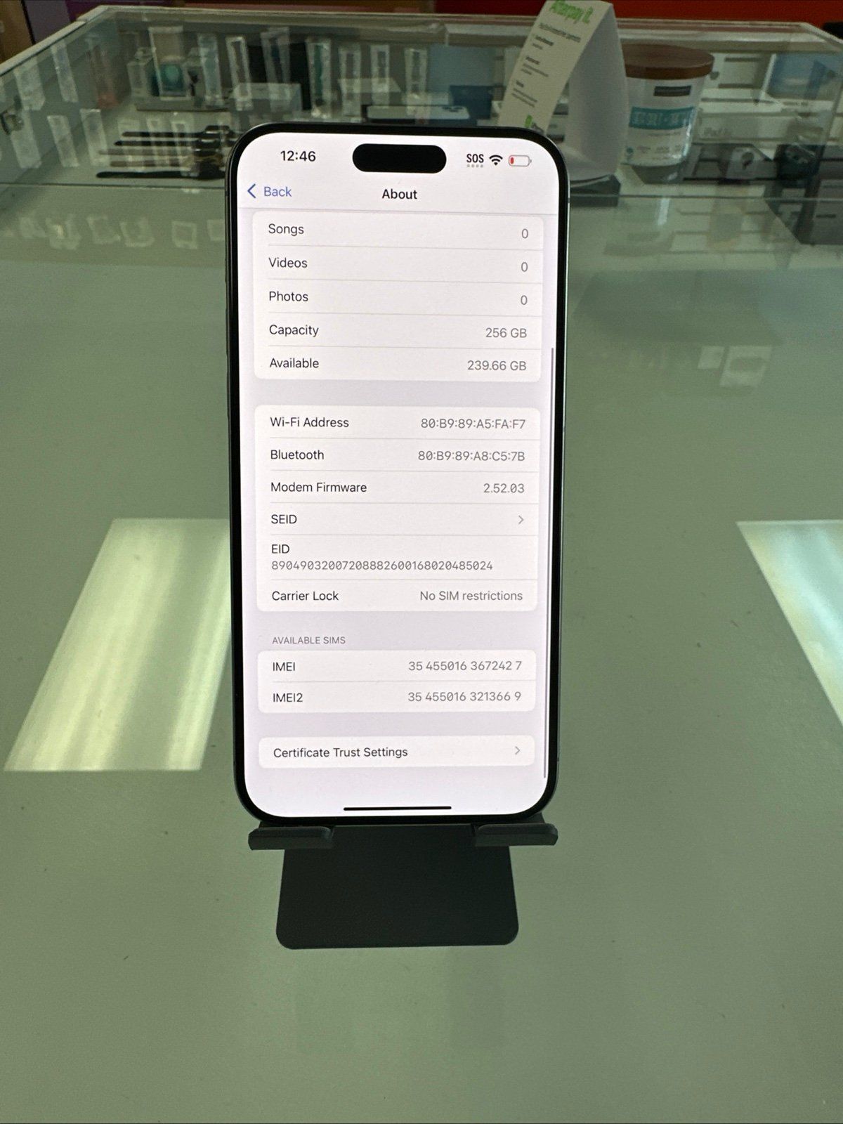 iPhone 15 Pro Max Natural Titanium 256GB Factory Unlocked (Physical & E-Sim)_3