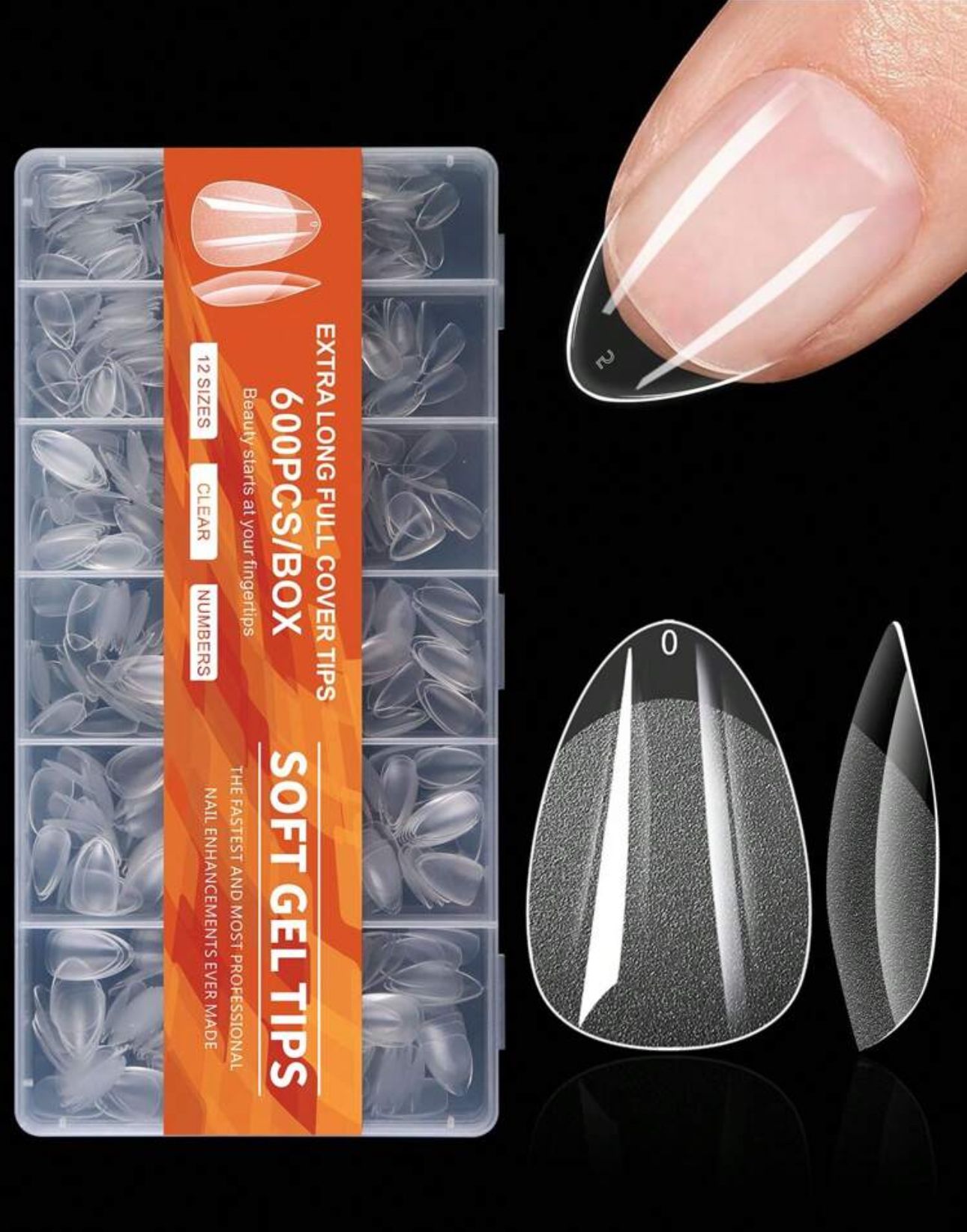 Soft gel tips 600 pcs_0