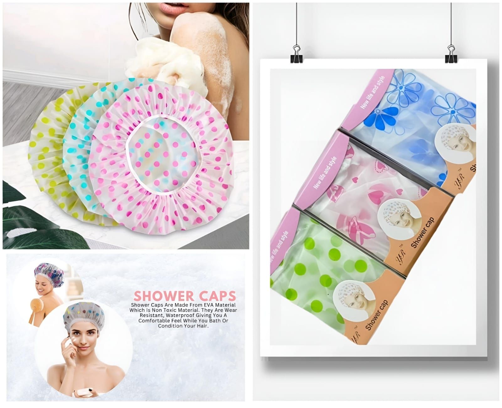 Reusable Shower Caps 12 Piece_0