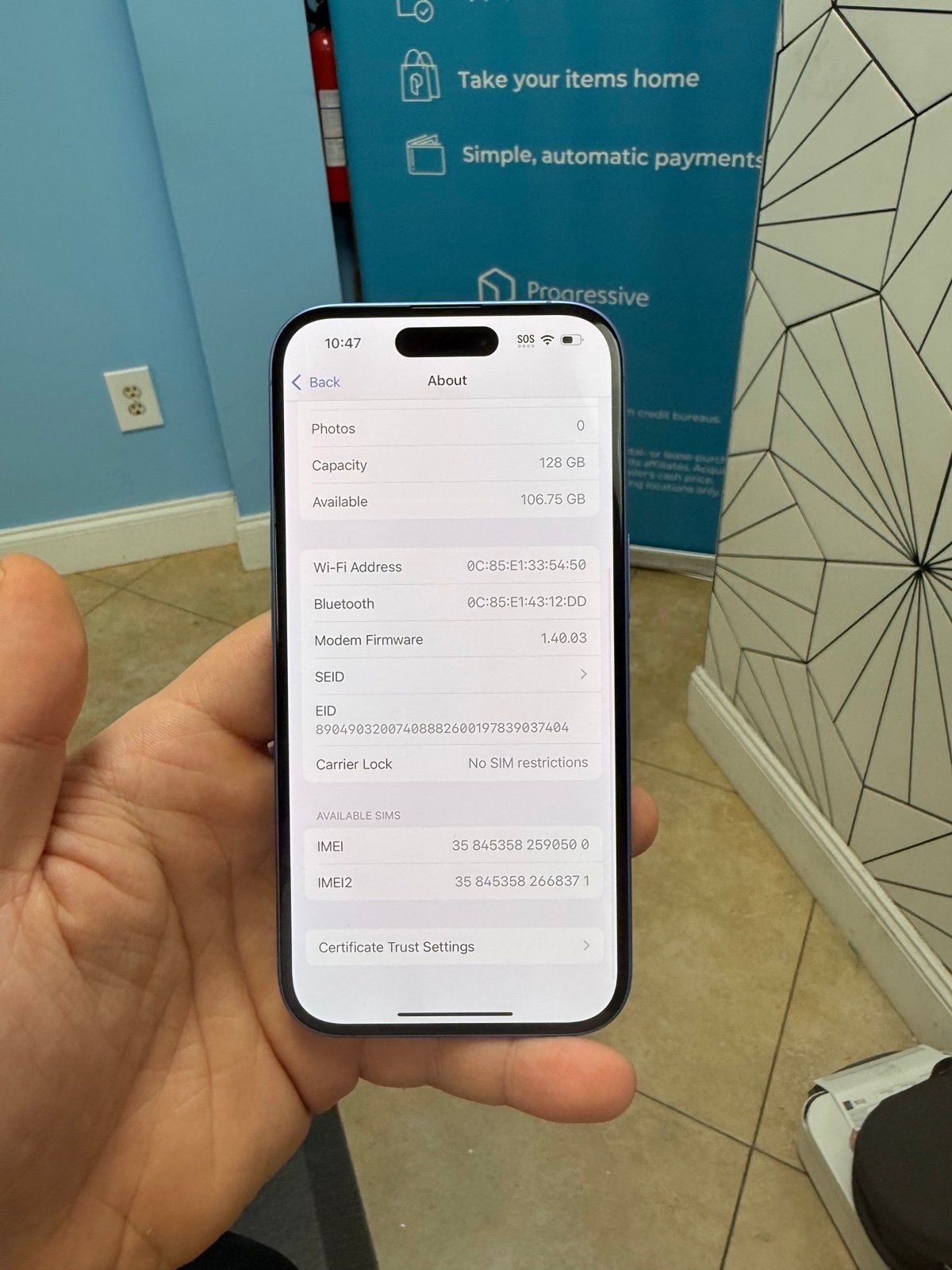 iPhone 16 Ultramarine 128GB Unlocked with Physical Sim Card and Apple care_7