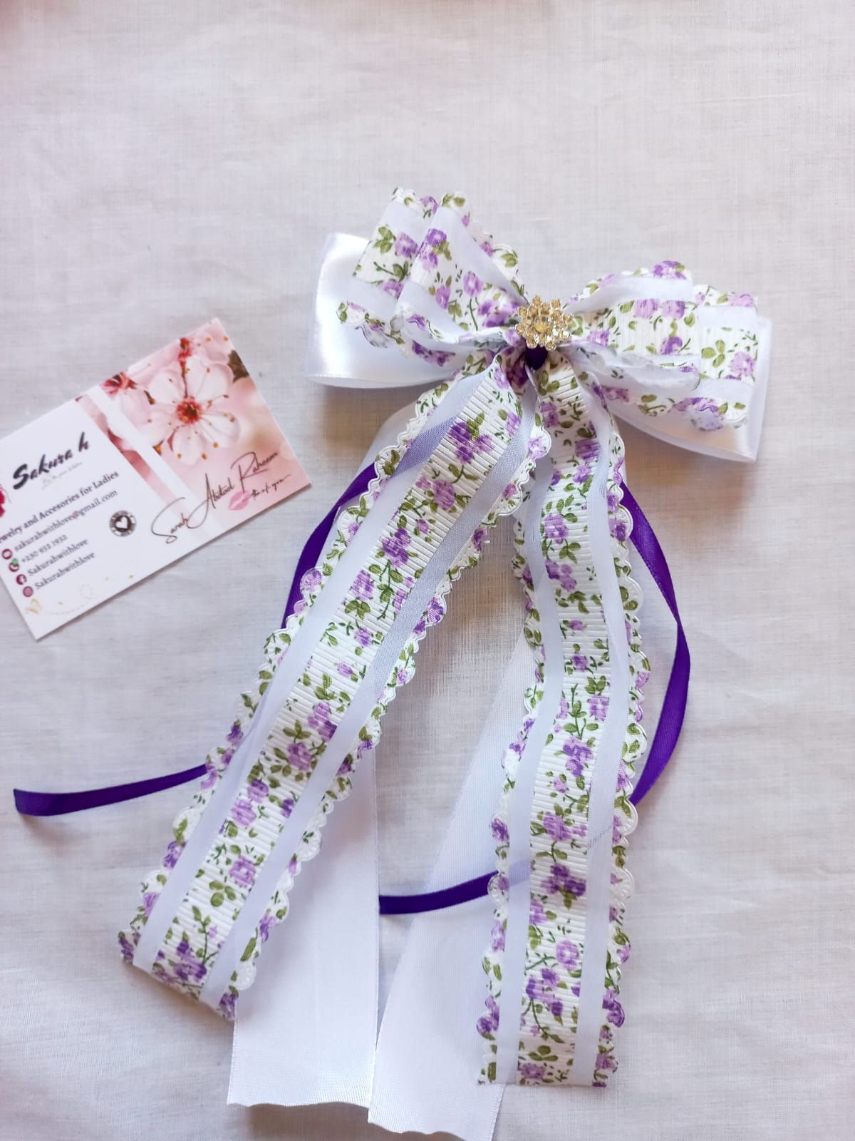 🎀  Lilly - Lace Floral Bow _2