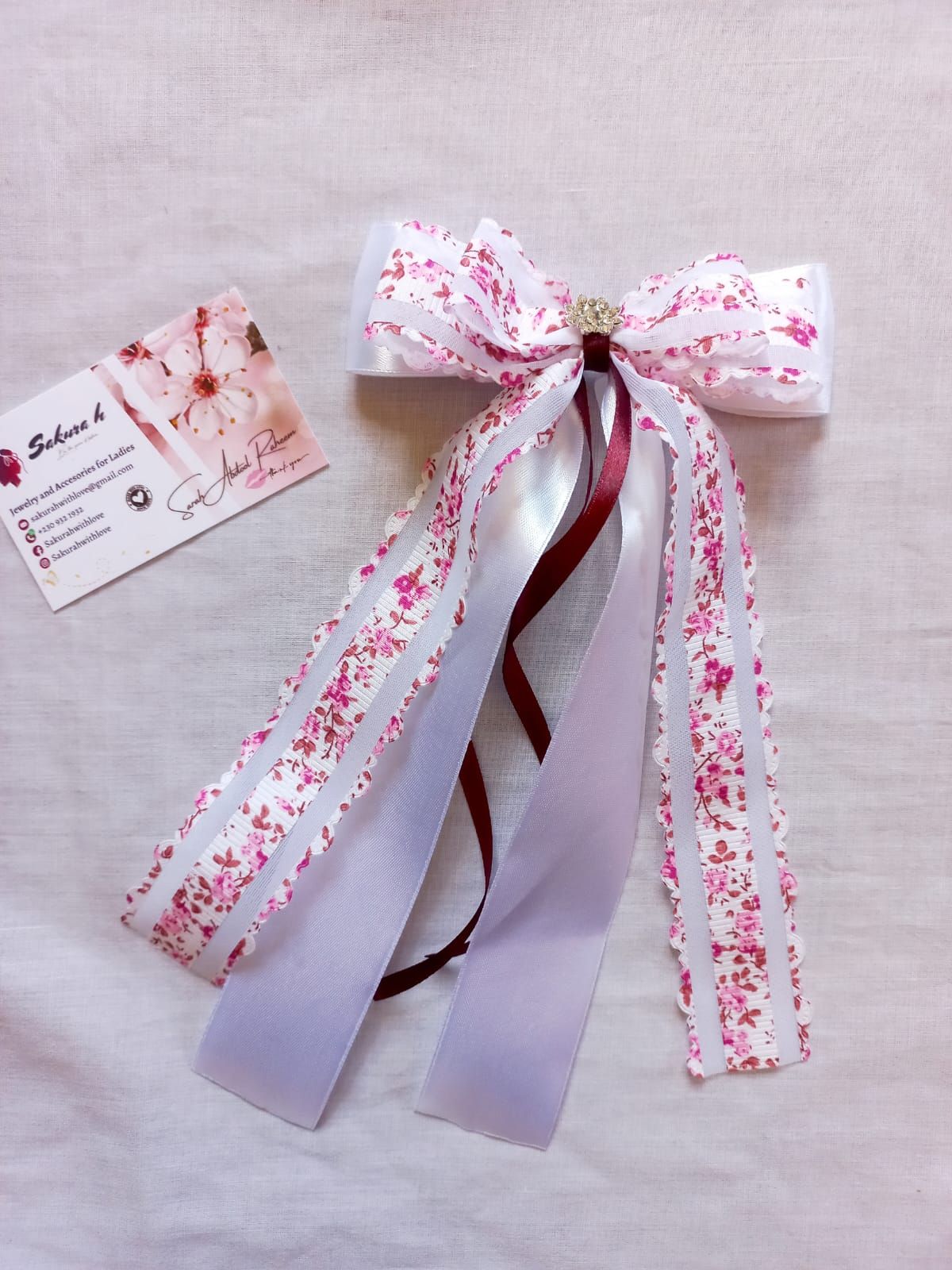 🎀  Lilly - Lace Floral Bow _3