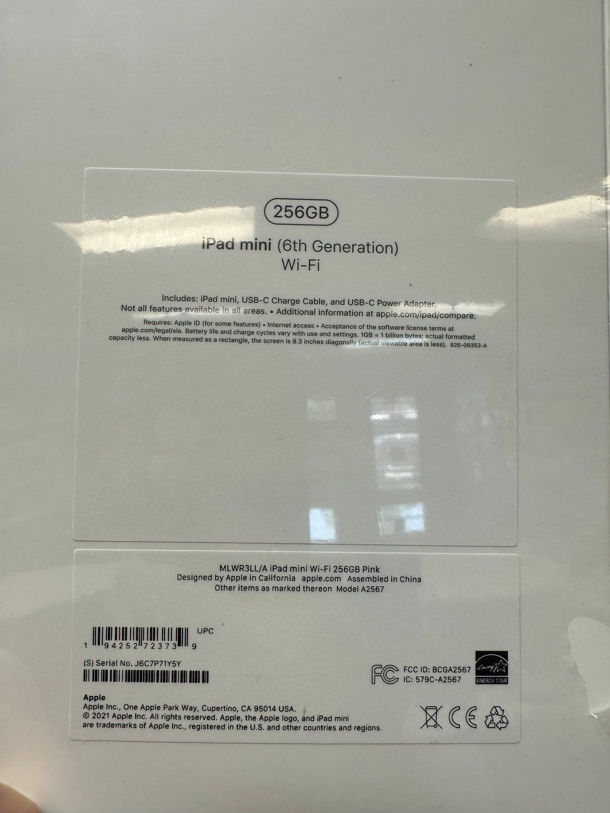 iPad Mini 6th Gen 256GB Pink With Apple Care For A Full Year_2