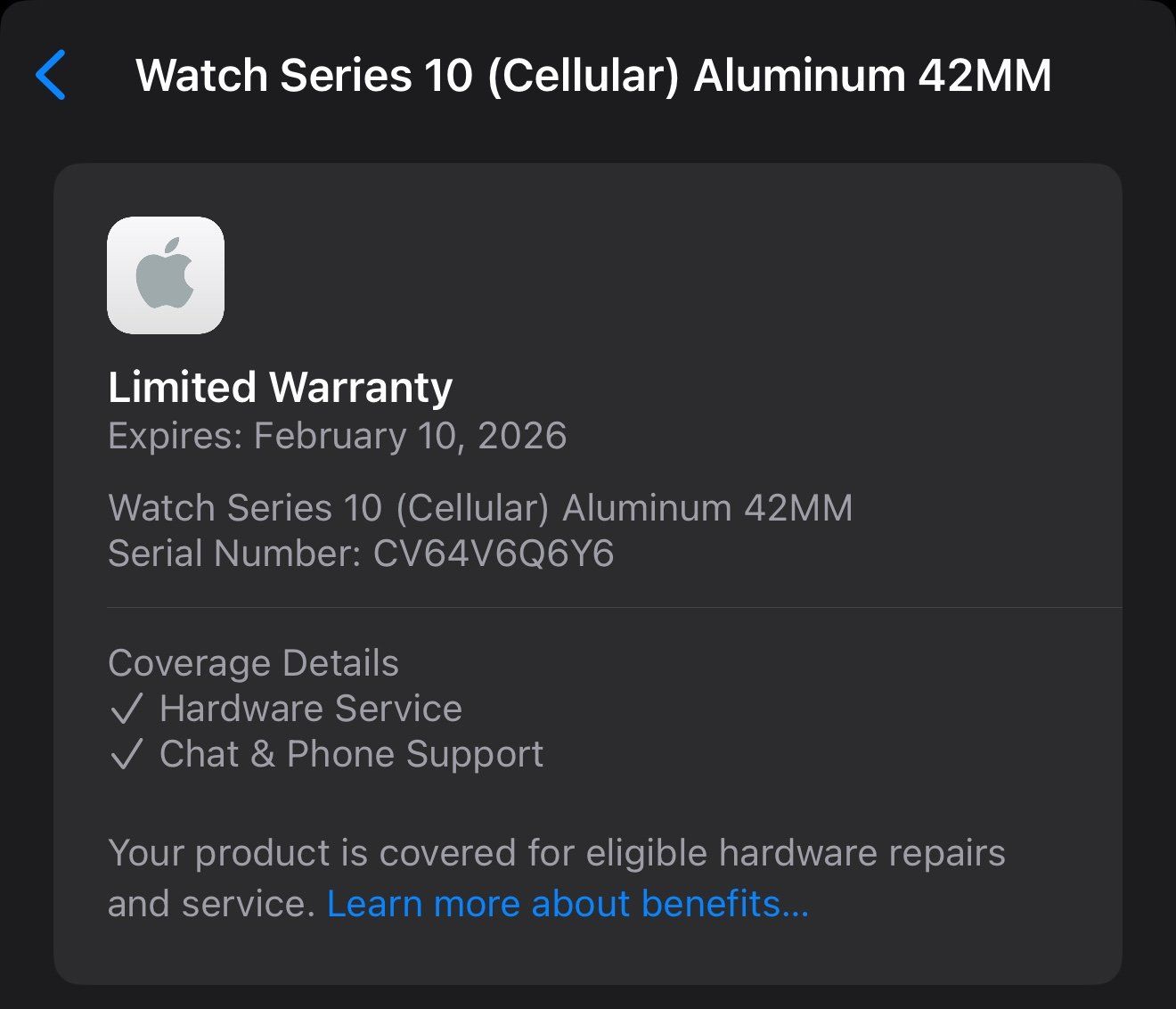 Apple Watch Series 10 (Cellular) Unlocked 42MM Midnight With Apple Care Warranty_1