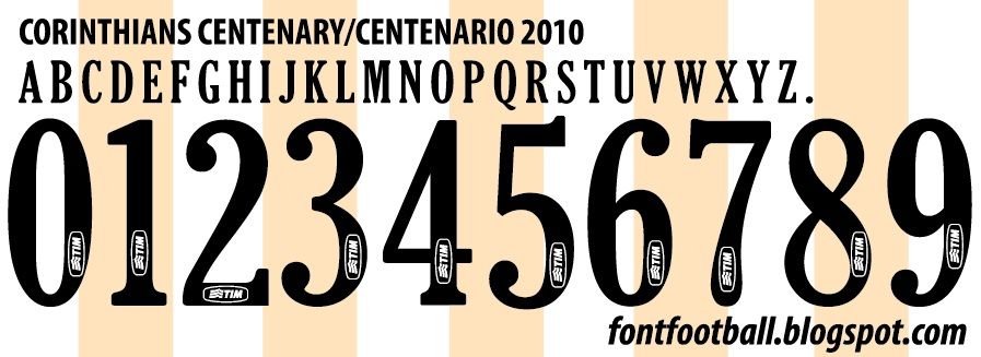 Font Vector Corinthians FC Centenary Centenario 2010 kit_0