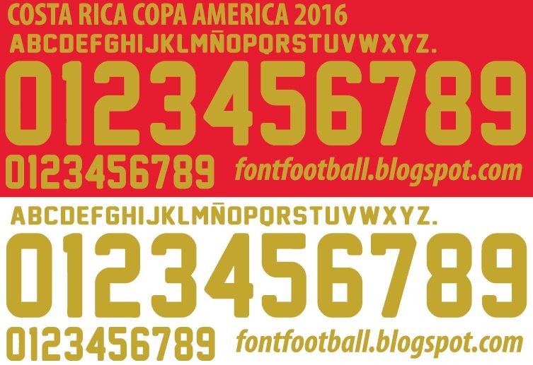 Font Vector Costa Rica Copa America Centenario 2016 kit_0