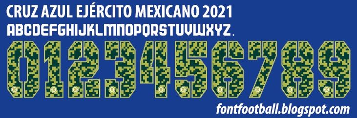 Font Vector Cruz Azul Edición Ejército Mexicano 2021 kit_0