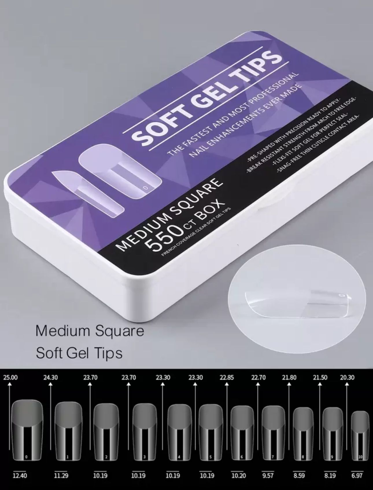 Soft gel tips 550 pcs_0