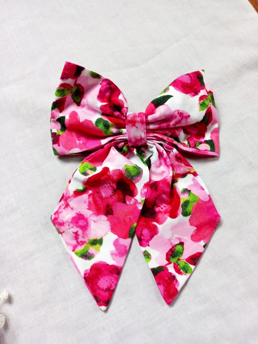 🎀 Twinkle Bow – Floral Cotton_1