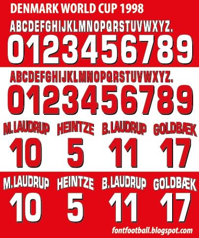 Font Vector Denmark World Cup 1998 kit_0