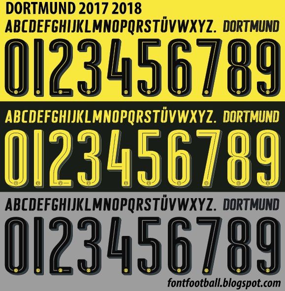 Font Vector Dortmund 2017 2018 kit_0