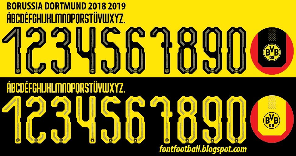 Font Vector Dortmund 2018 2019 kit_0
