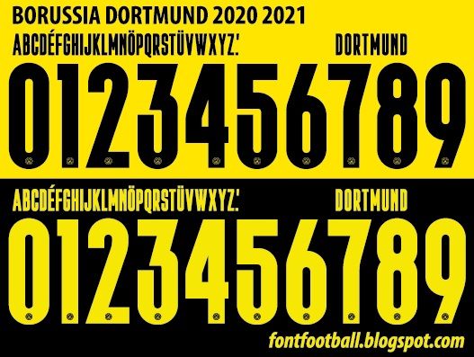 Font Vector Dortmund 2020 2021 kit_0