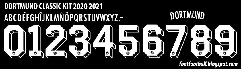 Font Vector Dortmund Classic Version 2020 2021 kit_0