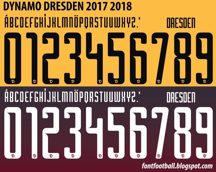 Font Vector Dynamo Dresden 2017 2018 kit_0