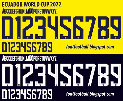 Font Vector Ecuador World Cup 2022 kit_0
