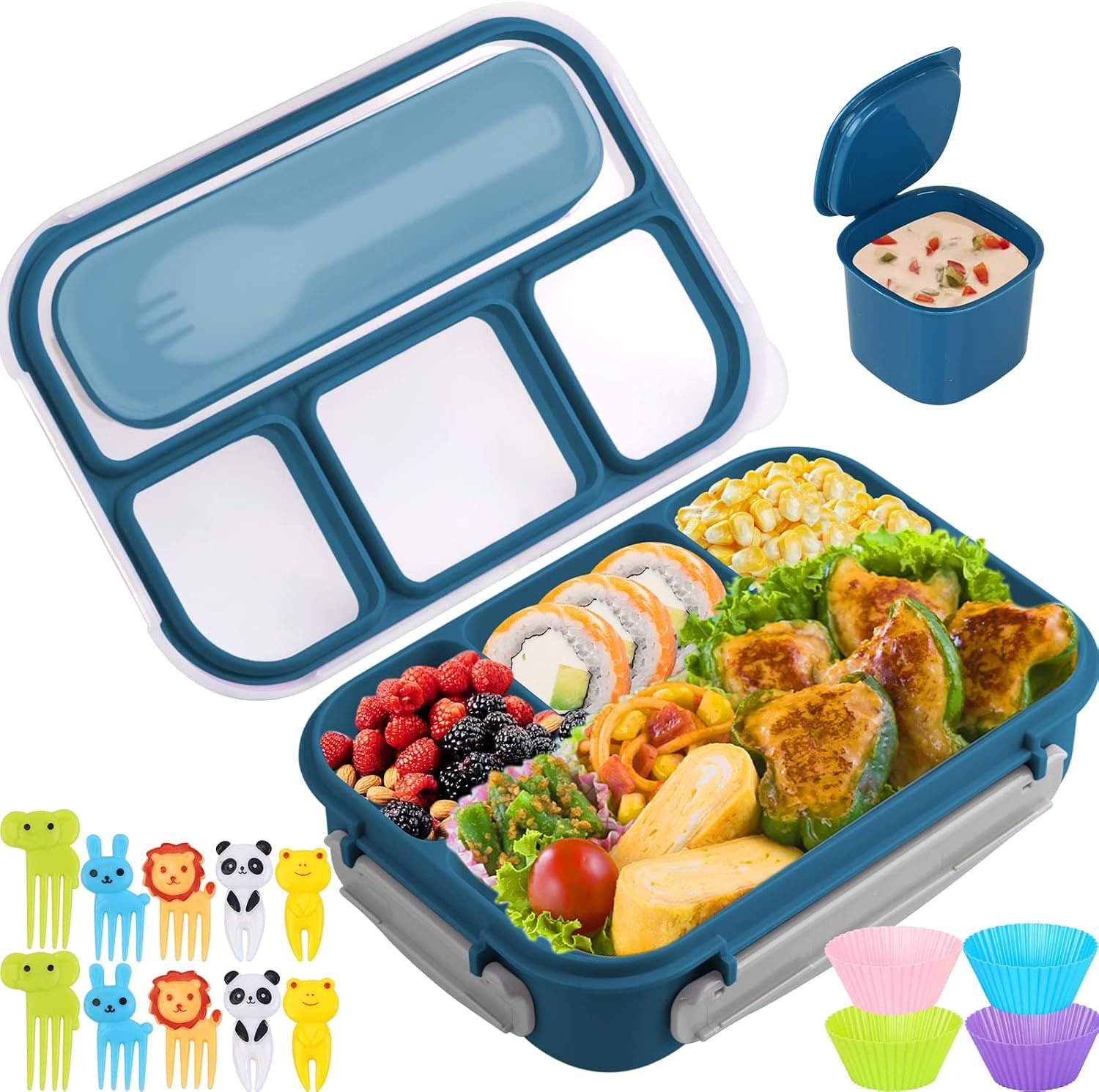 LONCHERA ESCOLAR BENTO CON COMPARTIMIENTOS Y ACCESORIOS_2