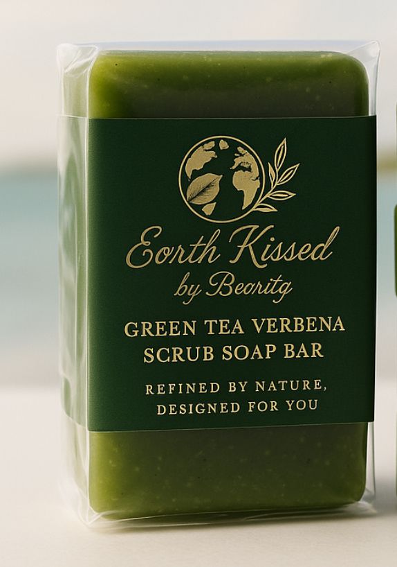 Earth Kissed by Beauty Green Tea Verbena Scrub Soap BA_0