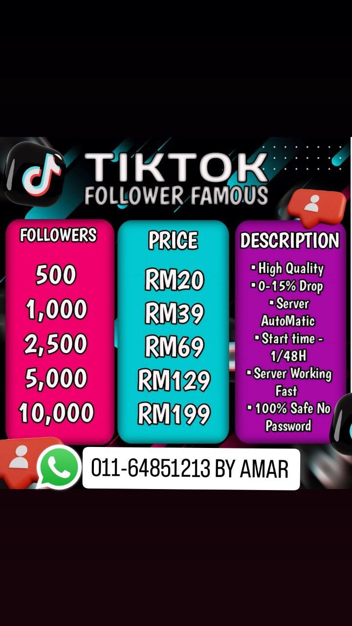 ⚡SERVICE BOOSTER ⚡TIKTOK FOLLOWER FAMOUS_0
