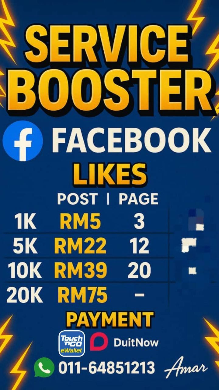 ⚡SERVICE BOOSTER⚡FACEBOOK LIKES POST & PAGE_0
