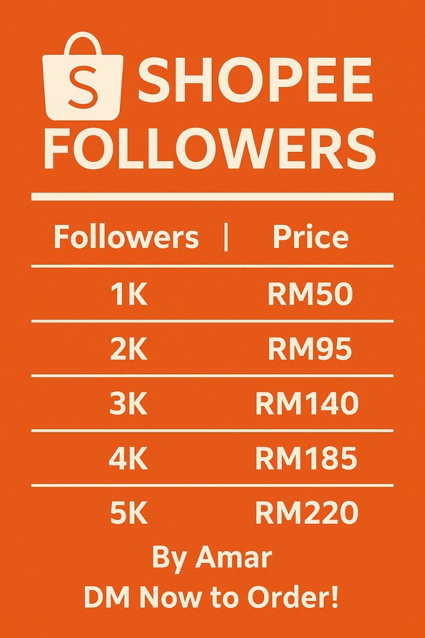 ⚡SERVICE BOOSTER⚡SHOPEE FOLLOWERS_0