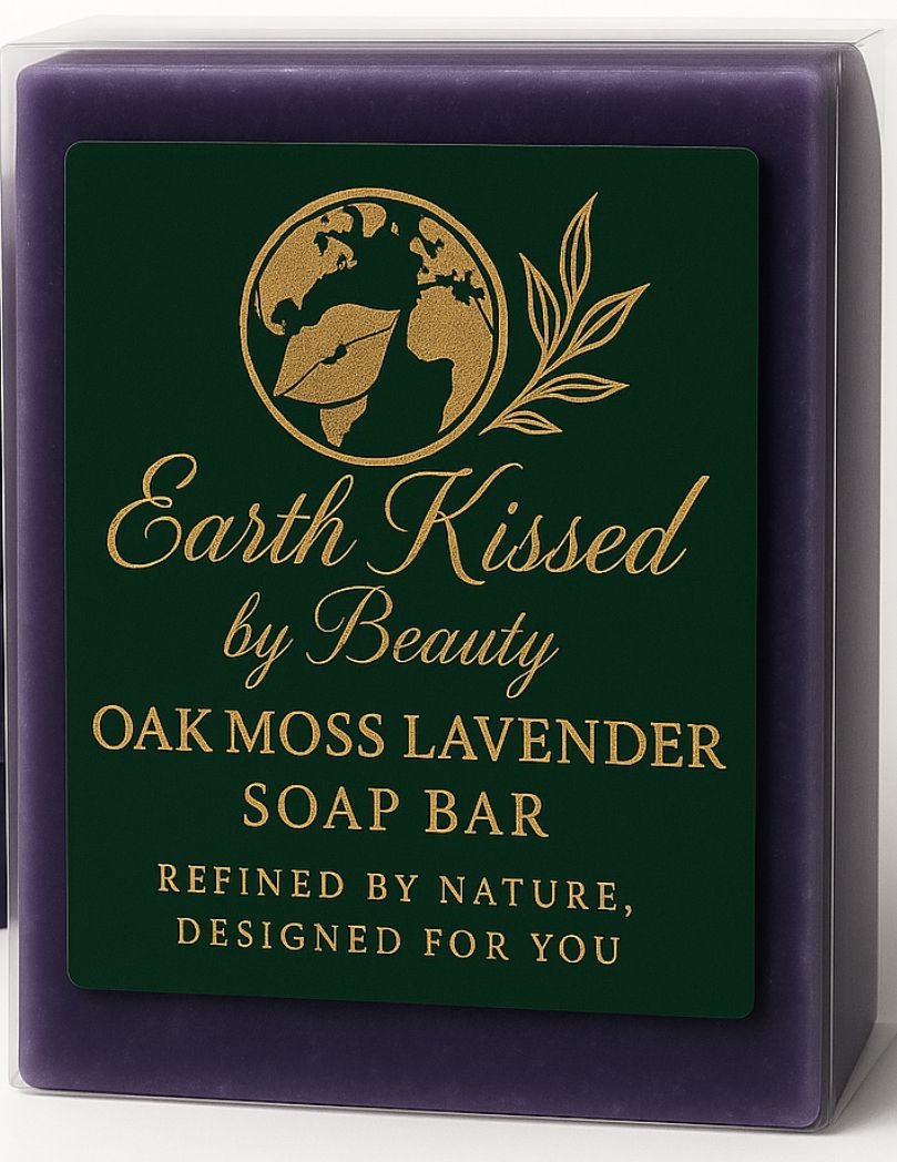 Earth Kissed by Beauty Oak Moss Lavender Scrub Soap Bar BA _0