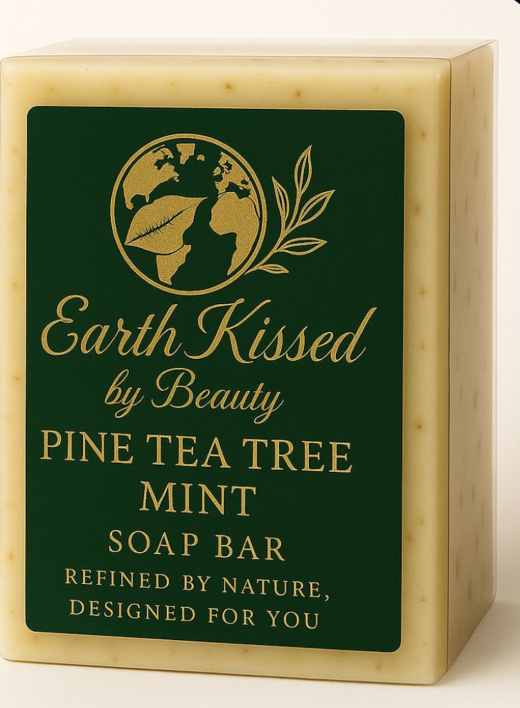 Earth Kissed by Beauty Pine Tea Tree Mint Soap  Bar BA _0