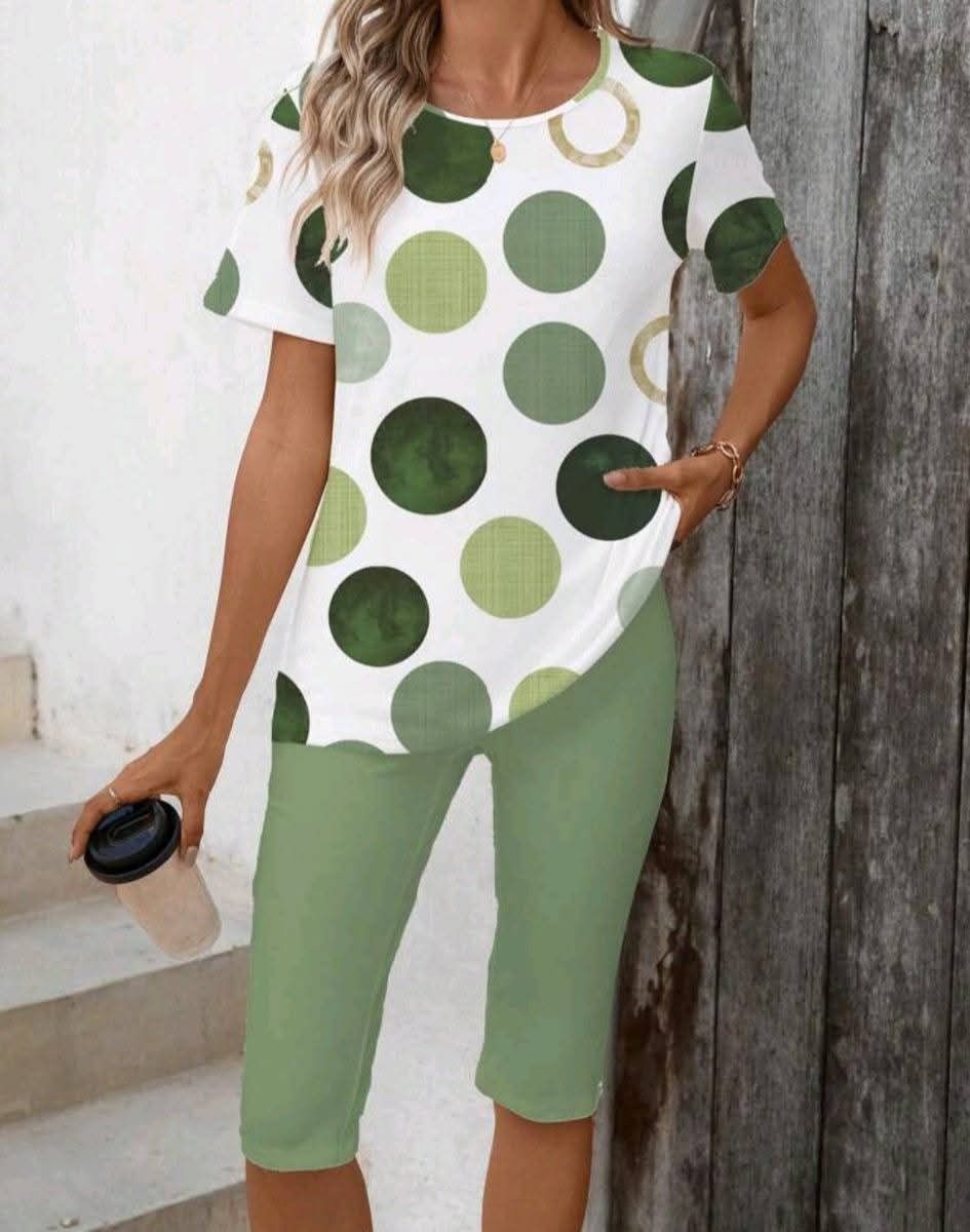 Ladies T-Shirt And Leggings 2 Piece Sets_12