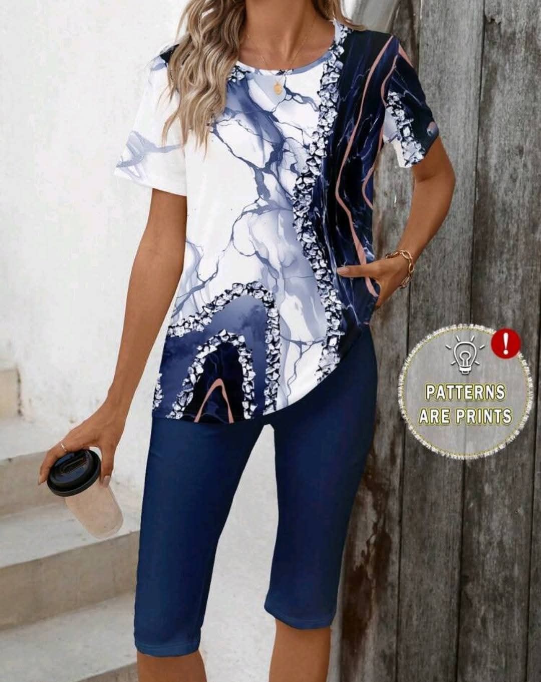 Ladies T-Shirt And Leggings 2 Piece Sets_6