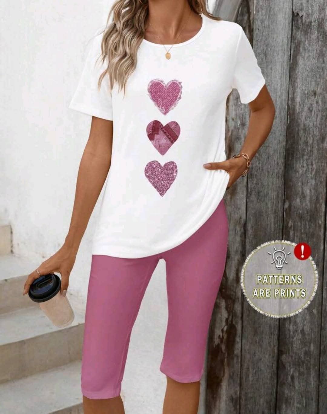 Ladies T-Shirt And Leggings 2 Piece Sets_3