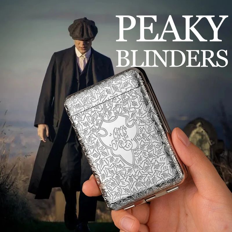 REXOW Kotak Elegan Vintage Box Case Slim Silver - Kotak Thomas Shelby Peaky Blinders_0