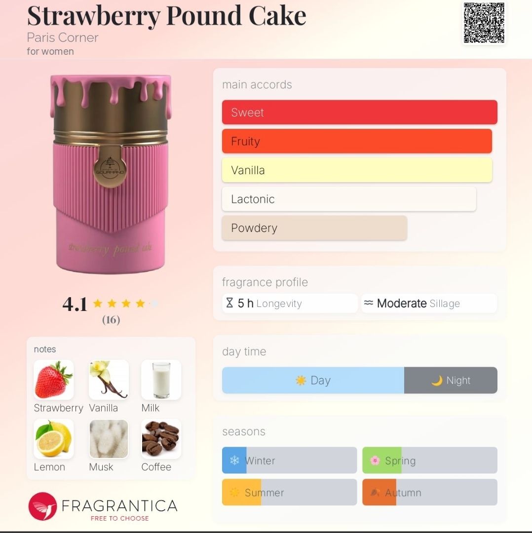 Strawberry Pound Cake Paris Corner - 100ML _0