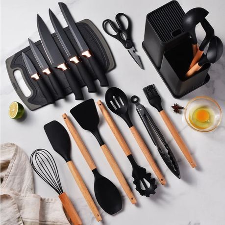 19 Piece Silicone Kitchen Utensil Set_0