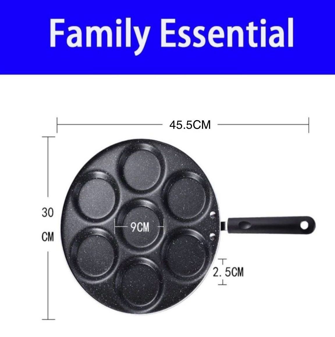 Convenient & Efficient 7 Round Hole Frying Pan_5