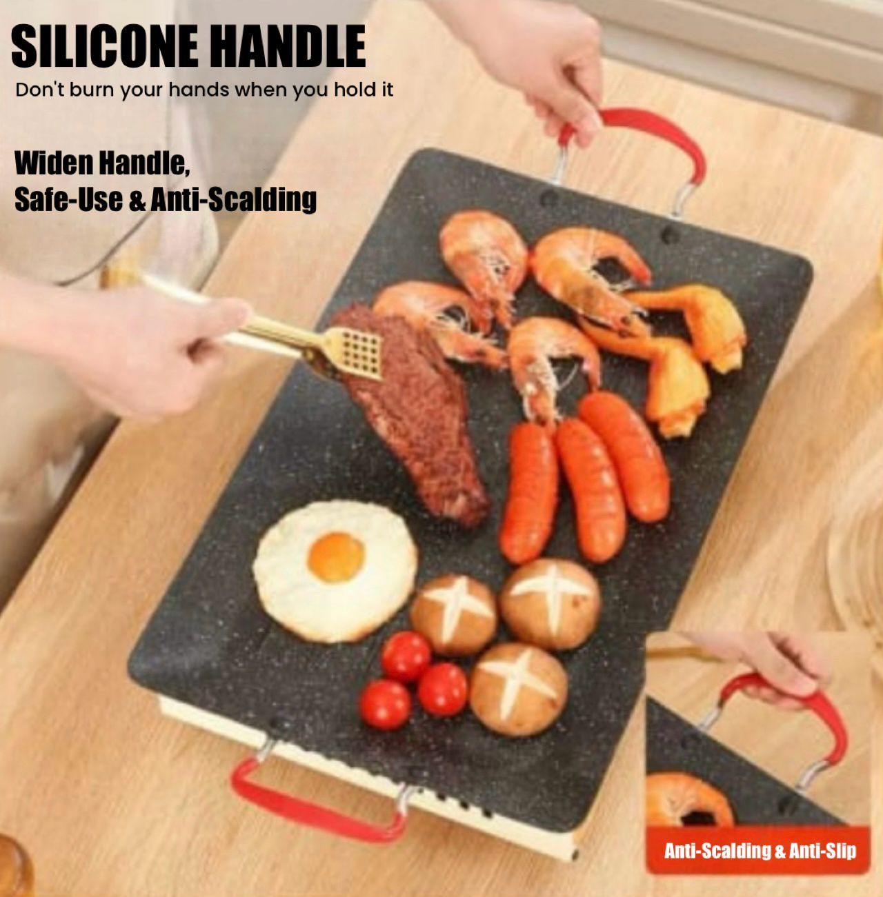 Premium-Quality Rectangular Stovetop Non-Stick Grill Pan_5