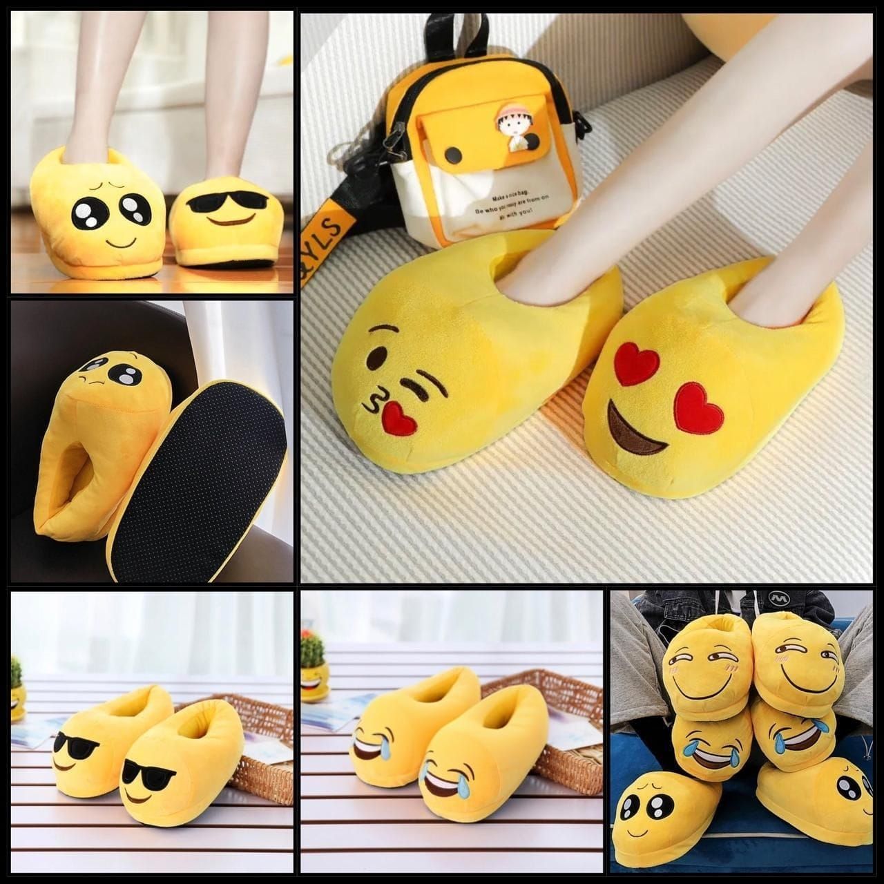 Emoji Cartoon Slippers_0