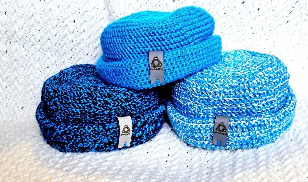 Blue crochet docker beanie By Phaks_0