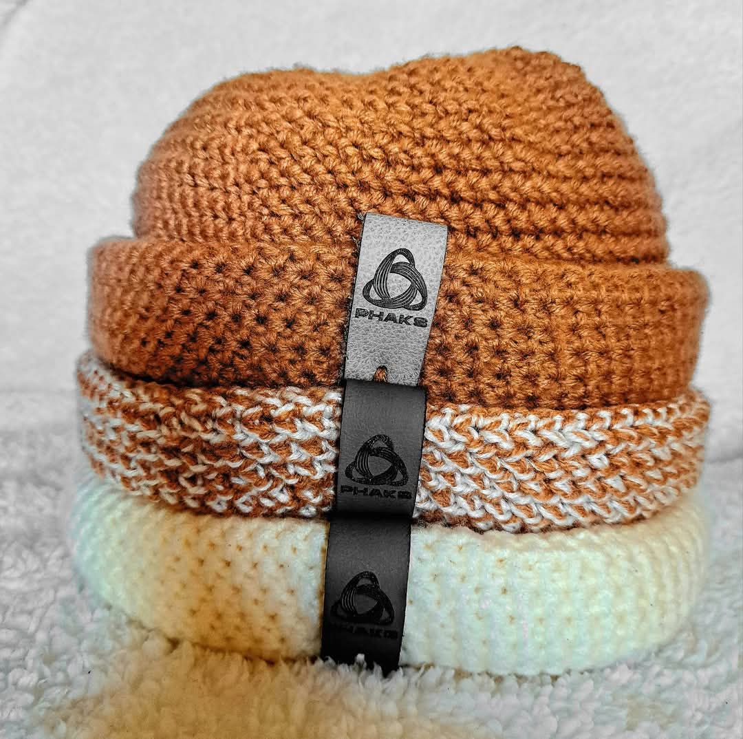 Brown shade crochet beanie by Phaks_0