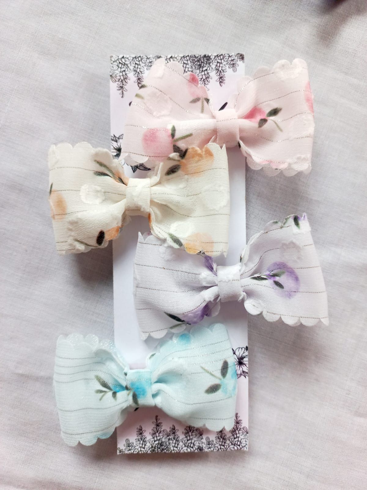 🌸 Pastel Floral Bow Clips_0