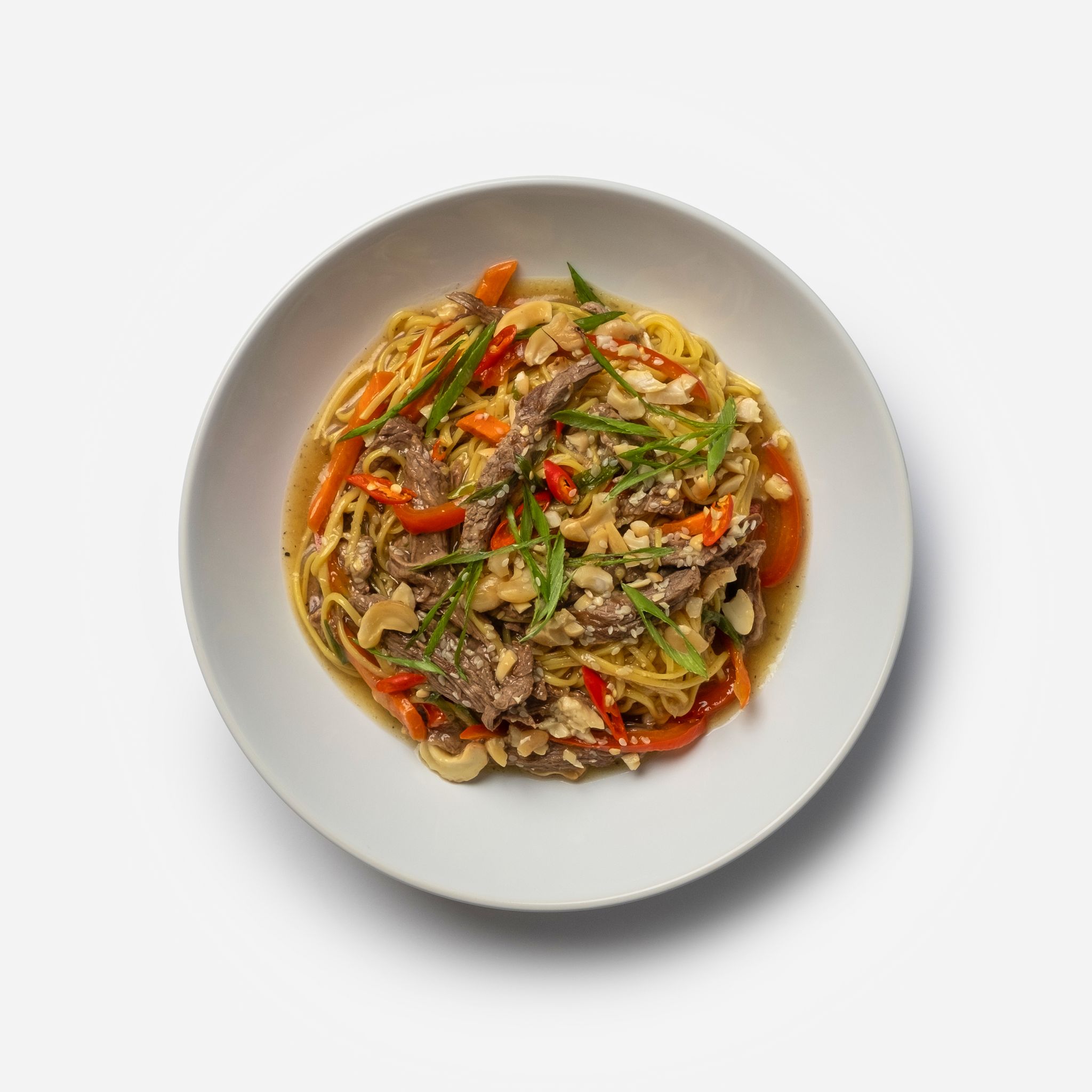Combo Meal "Beef Stir Fry Noodles 643g + Drink + Dessert"_1