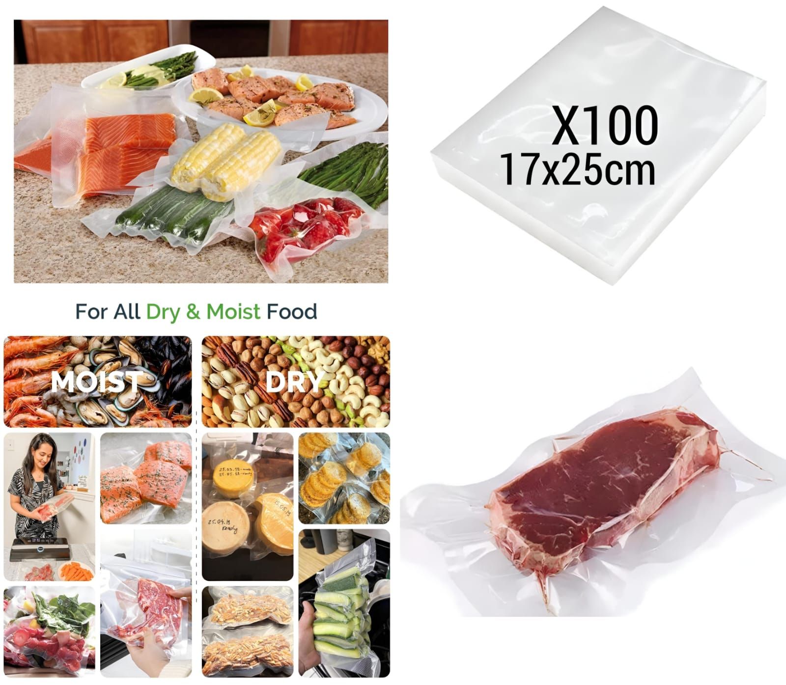 Vacuum Sealer Bags 100 Piece_0