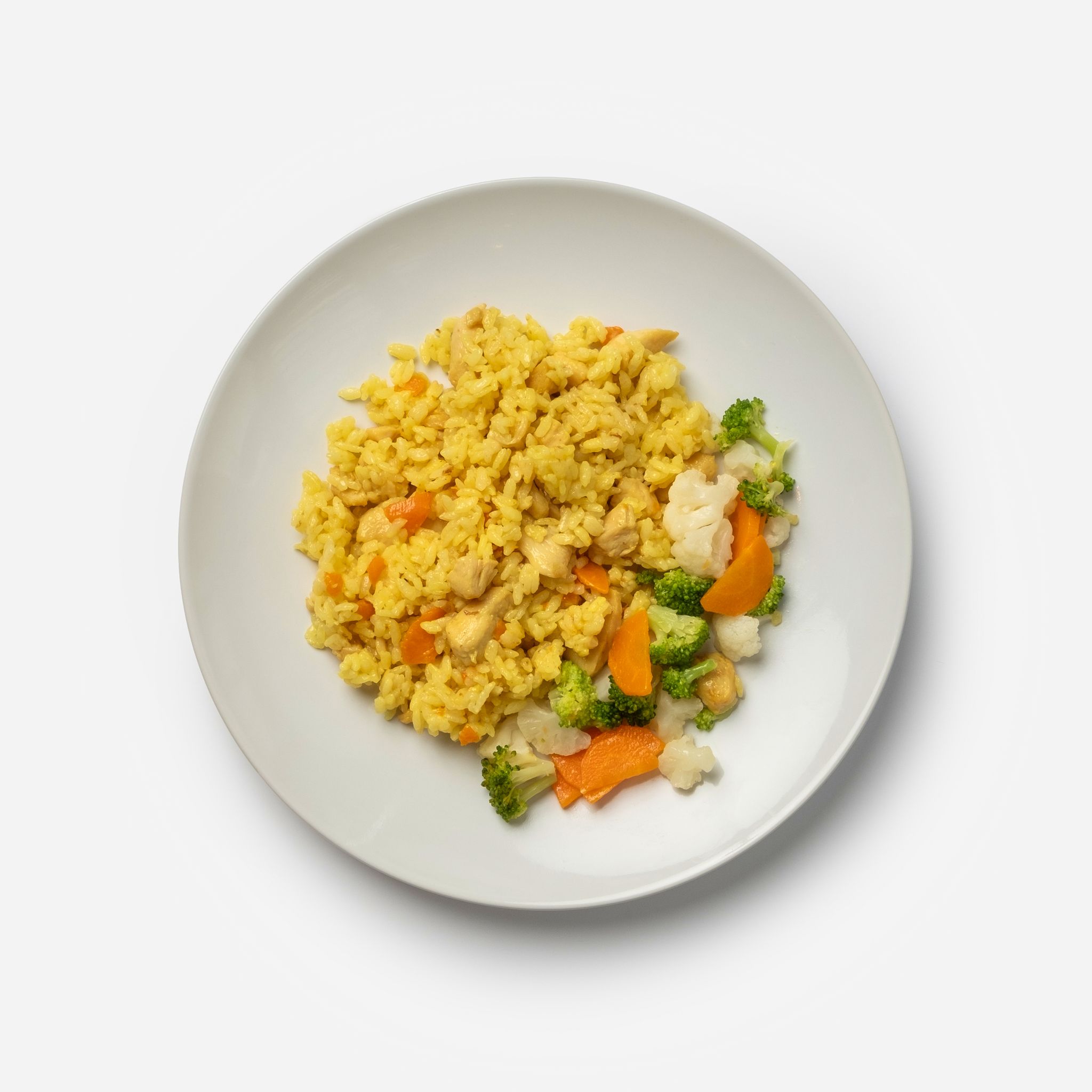 Roots Chicken Pilaf with Boiled Broccoli, Cauliflower & Carrot 300g_0