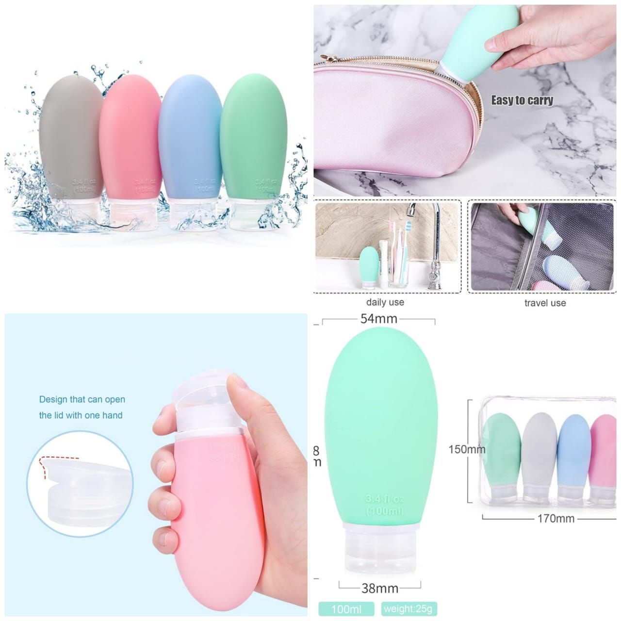 Travel Bottle Set x 4_0