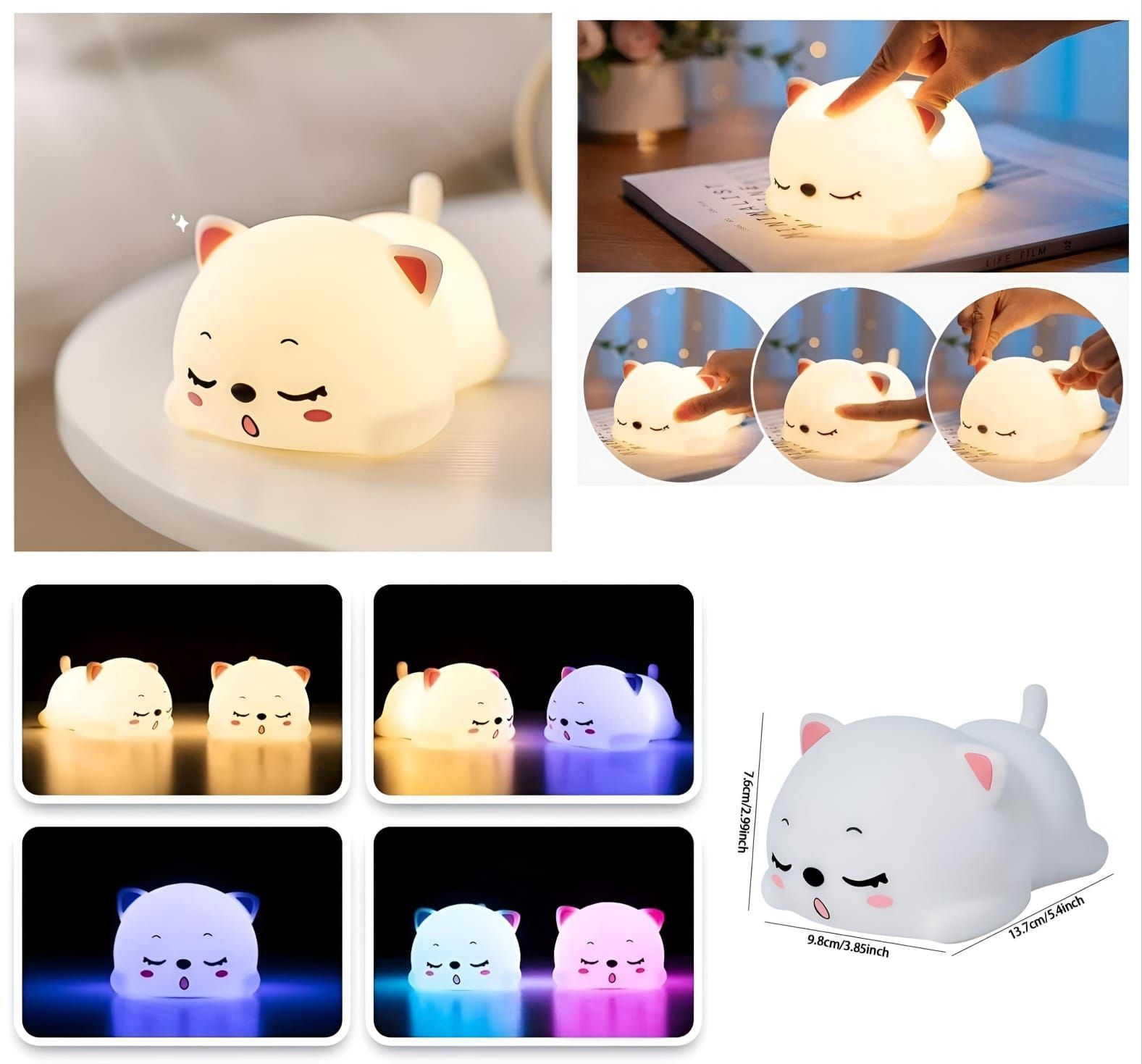 Silicone Kitty Touch Light_0