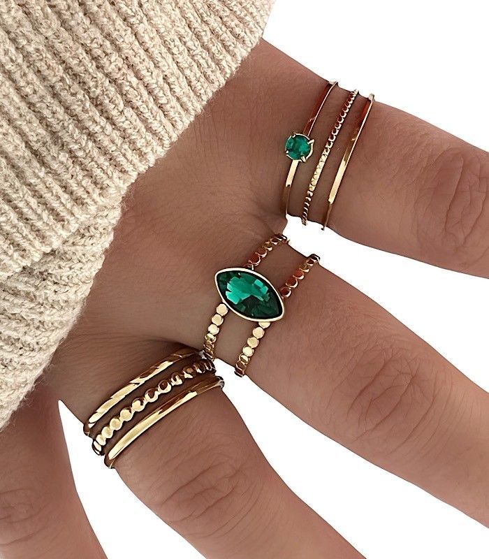 Skyrim – bague ouverte géométrique en acier inoxydable, couleur or, mode minimaliste, bijoux de fête de mariage, cadeau, vente en gros_11