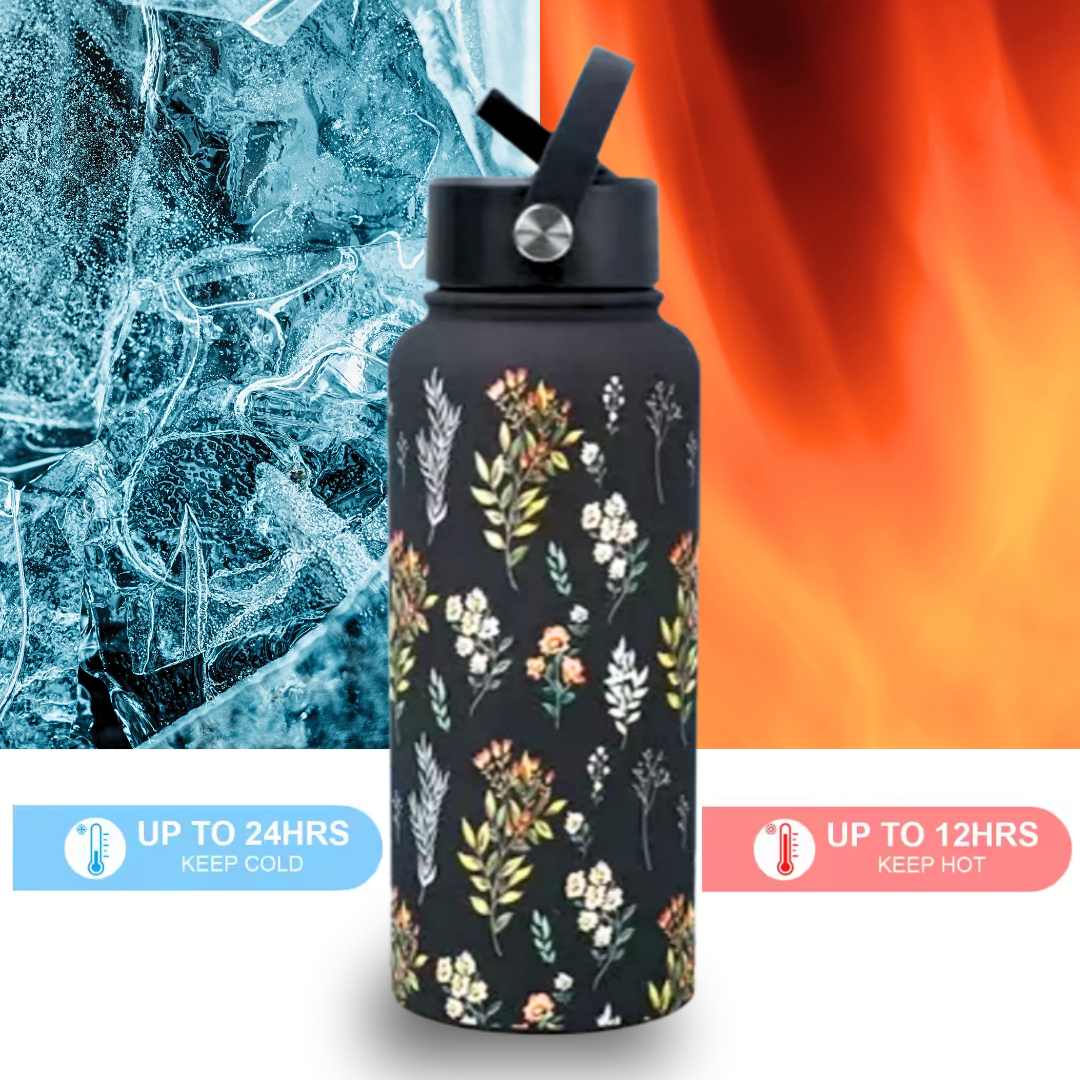 1000ML 3D FLORAL THUMBLER THERMOS BOTTLE_2