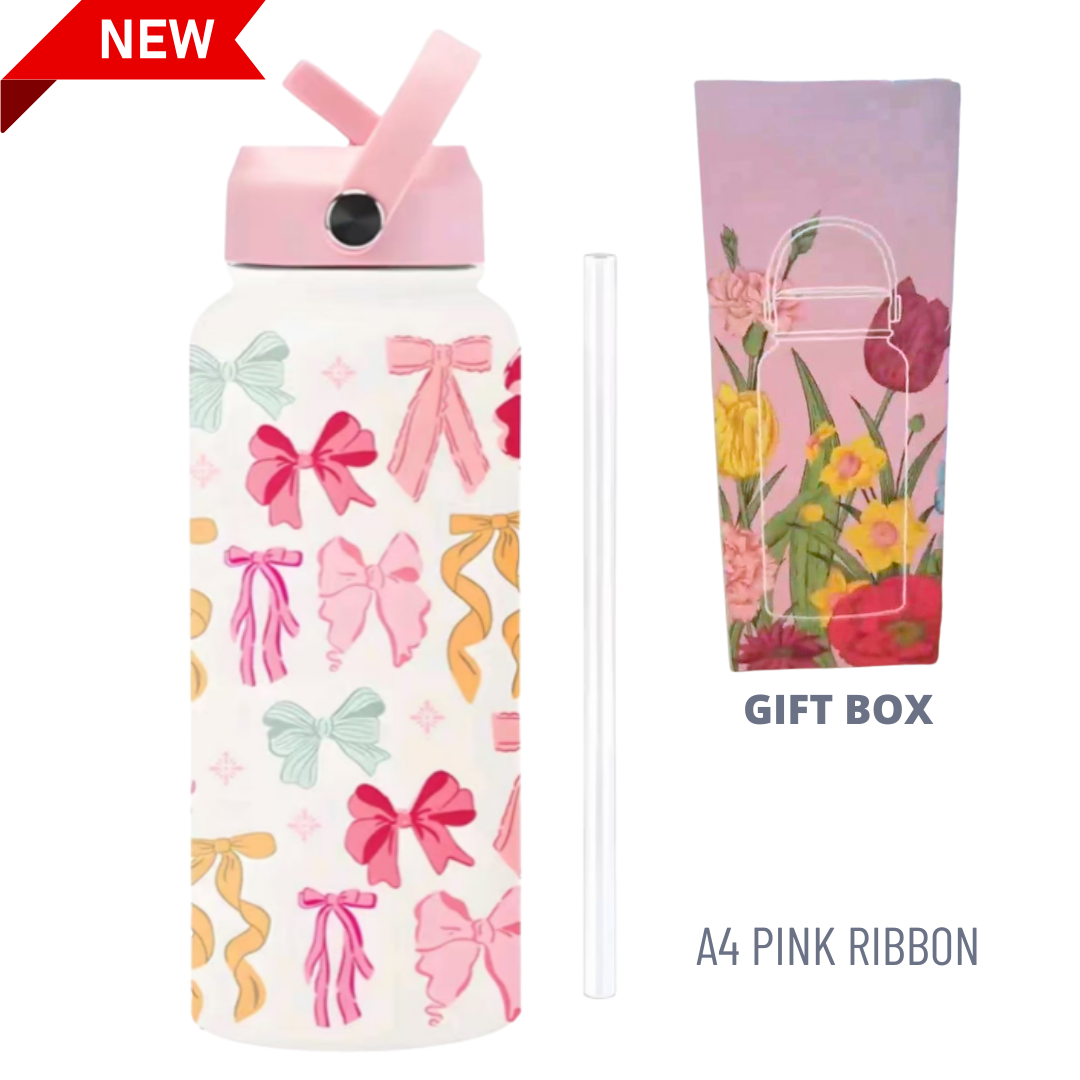 1000ML 3D FLORAL THUMBLER THERMOS BOTTLE_8